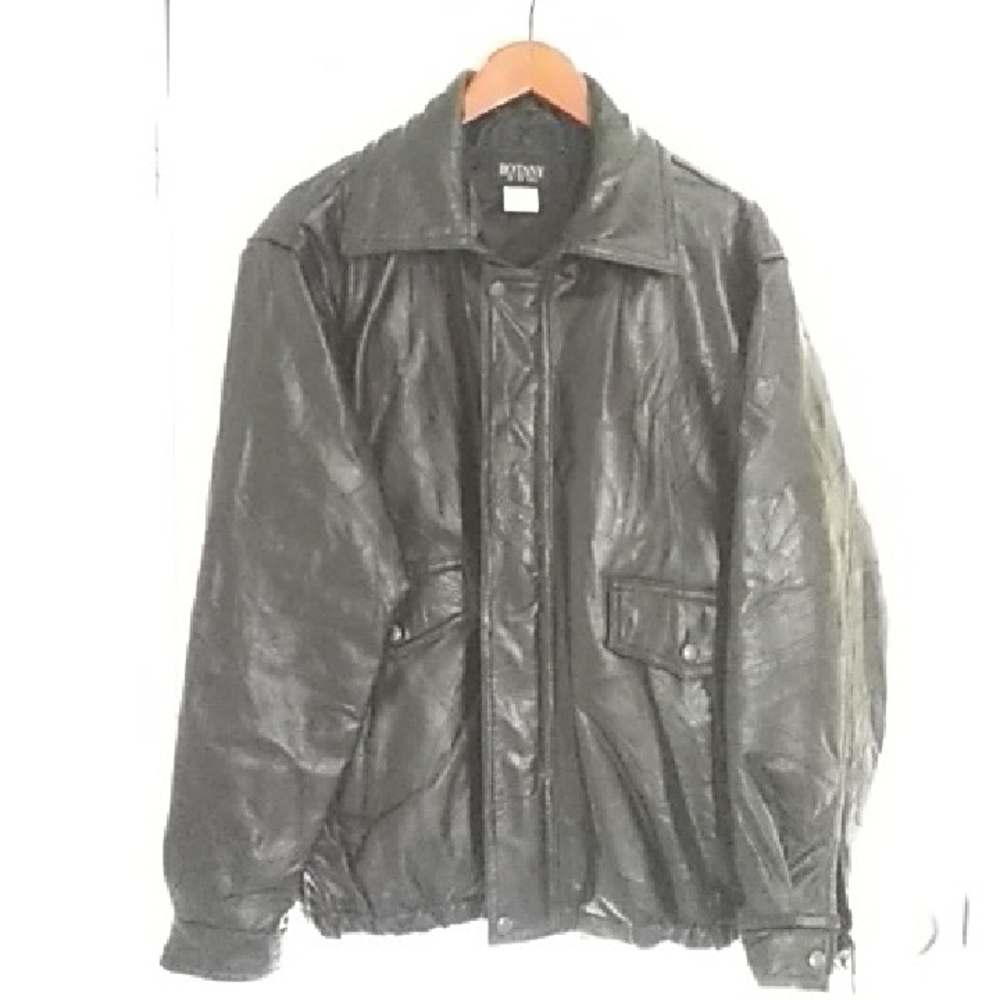Men's Black Genuine Leather Jacket